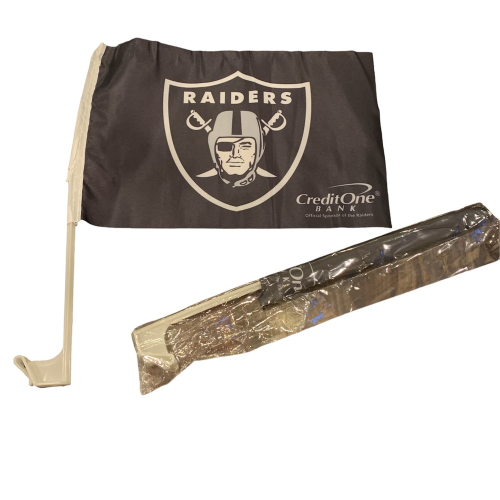 Las Vegas Raiders set of 2 car flags